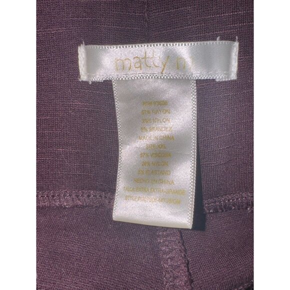 Matty M Womens Burgundy Leggings Size XL - Picture 2 of 6